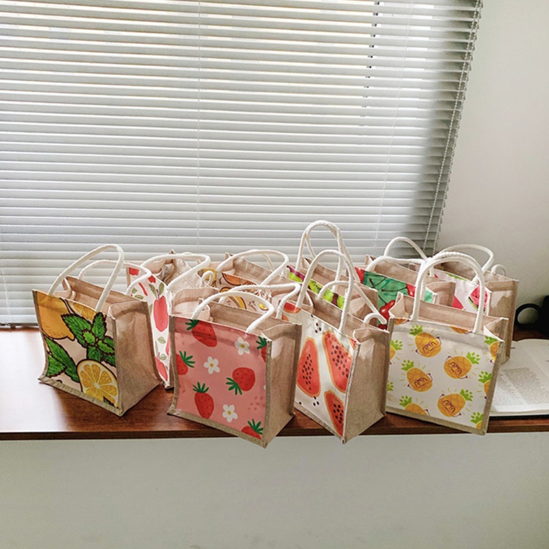 Túi vải In Họa Tiết Trái Cây Hoạt Hình