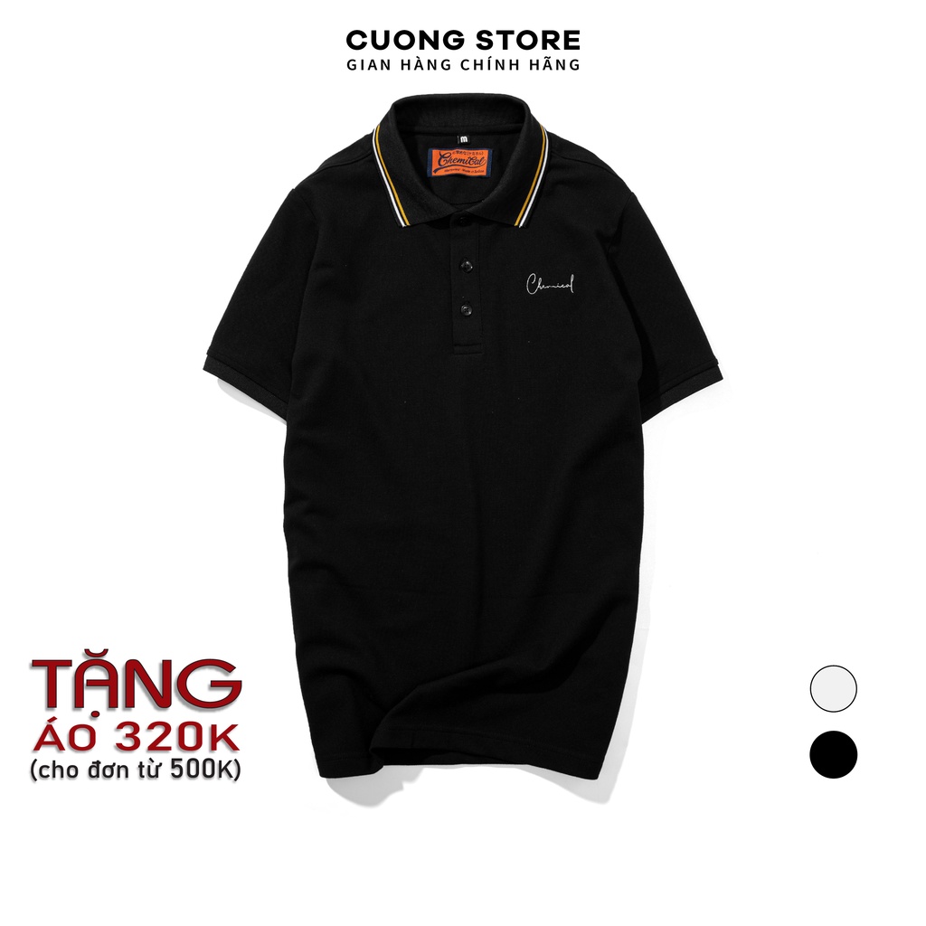 Áo polo nam cổ phối viền thêu chữ CHEMICAL 2101059 chất cotton cao cấp, dày dặn, chuẩn form - CUONG STORE | BigBuy360 - bigbuy360.vn