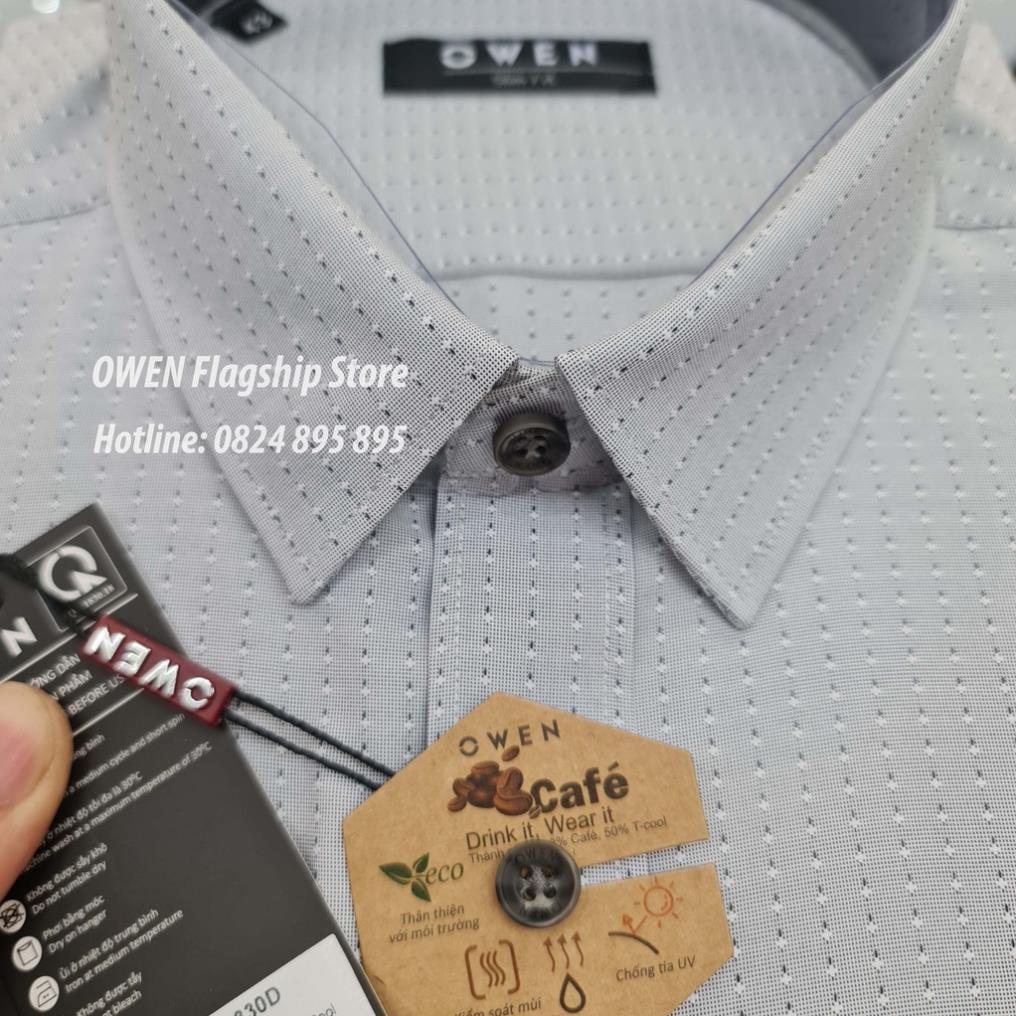 OWEN -  Áo sơ mi nam dài tay dáng SLIMFIT sợi Cafe - Mã AS23330D - OWEN Flagship Store