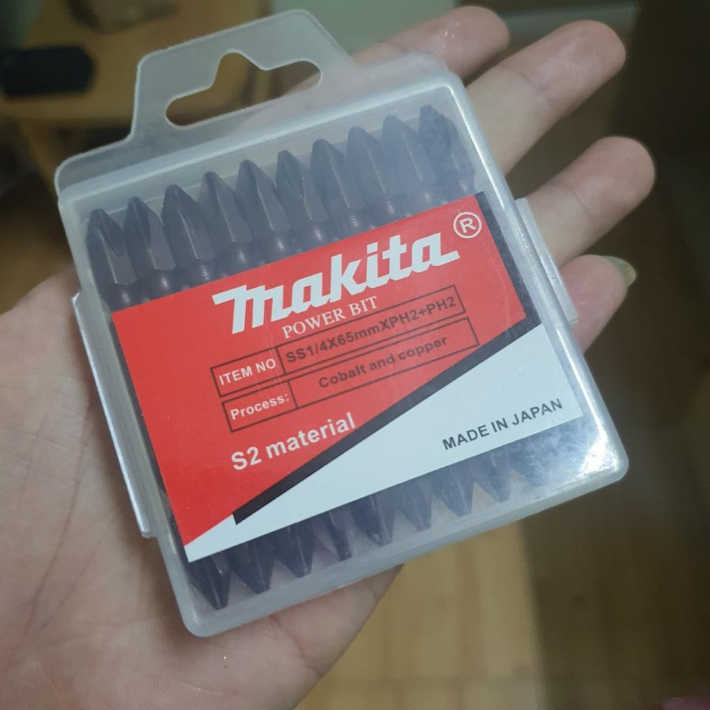 Hộp 10 mũi vít Makita PH2 dùng cho máy khoan