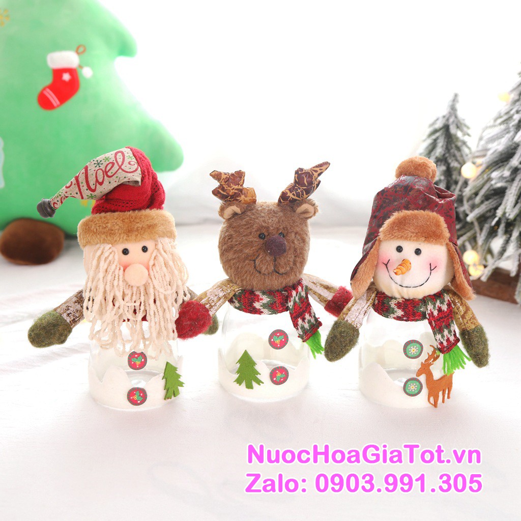 Hũ đựng kẹo VINTAGE ông già người tuyết tuần lộc xmas christmas quà tặng giáng sinh quà noel