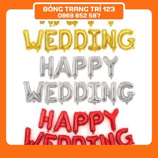Set Bóng Chữ HAPPY WEDDING {Tặng Băng Keo}
