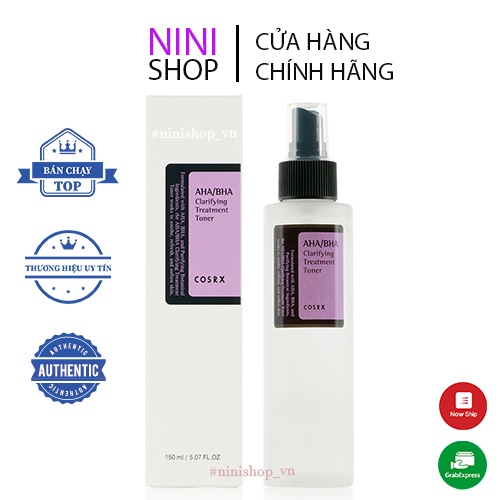 Nước hoa hồng Cosrx AHA/BHA Clarifying Treatment Toner 150ml - ninishop