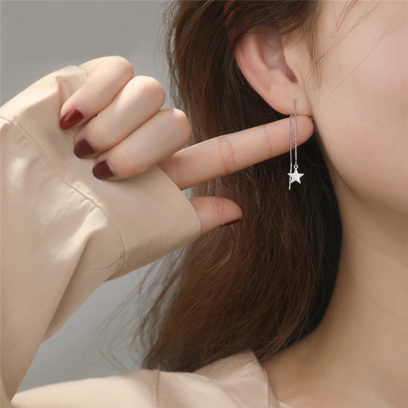 Bông Tai Ngôi Sao Dáng Dài Phong Cách Cổ Điển Đơn Giản Sáng Tạo Kiểu Nhật Bản Và Hàn Quốc
