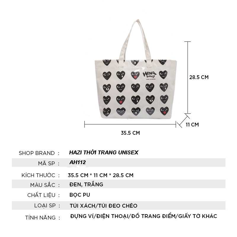 Túi tote túi vải canvas bóng kính phong cách thời trang hàn quốc