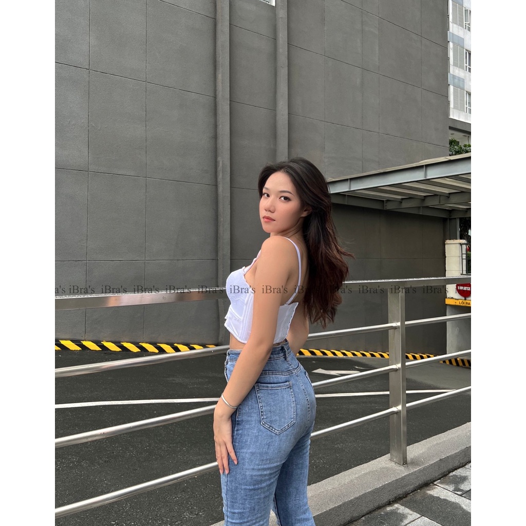 Áo Nâng Ngực Không Dây iBRA's Tạo Khe Sexy Chống Tuột Áo Lót Không dây cài trước viền Ren Gọng Sườn gợi cảm A16