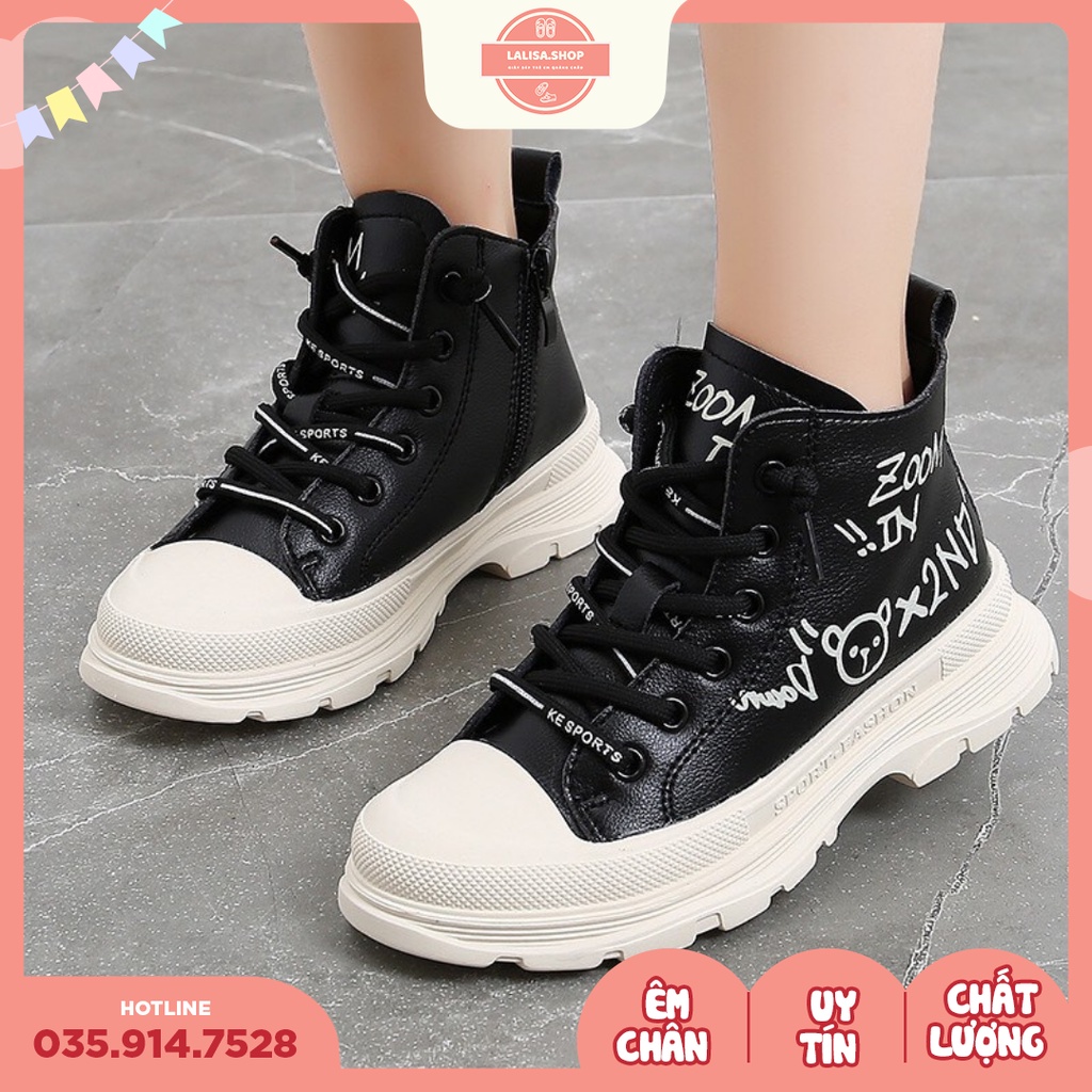 [Hàng chính hãng] Giày Thể Thao Boot Cao Cổ Cho Bé Trai - Gái, Thời Trang Phong Cách LALISA, G056-G057