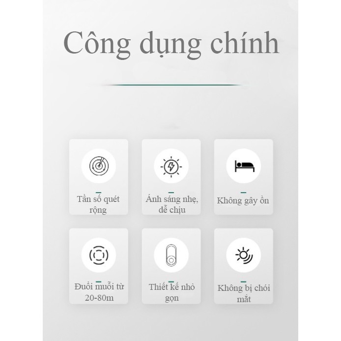 Máy đuổi muỗi bằng sóng siêu âm, an toàn tuyệt đối cho người sử dụng và cả trẻ nhỏ, không gây ồn, khó chịu