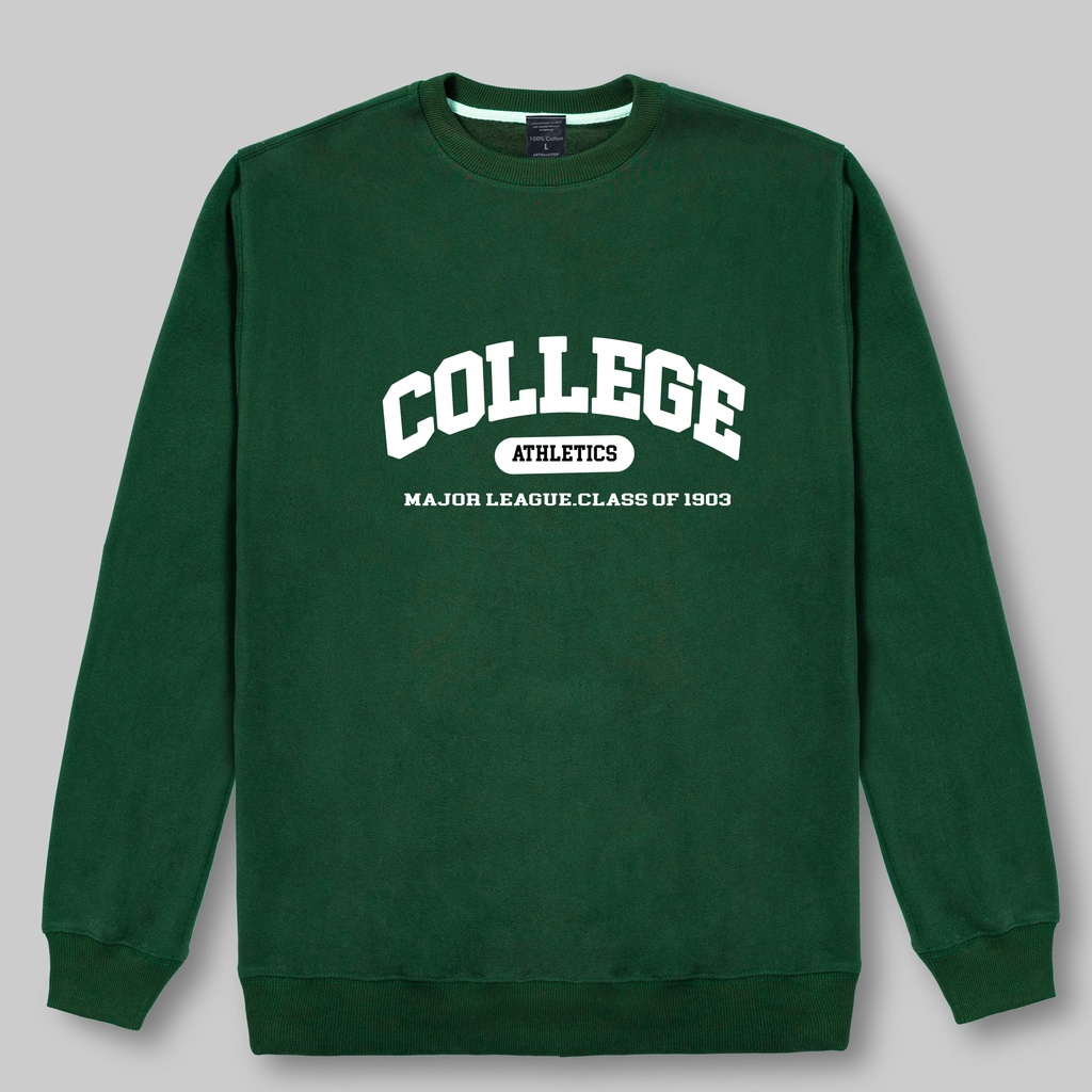 Áo Nỉ  bông Sweater COLLEGE , áo sweater nam nữ nỉ bông cotton