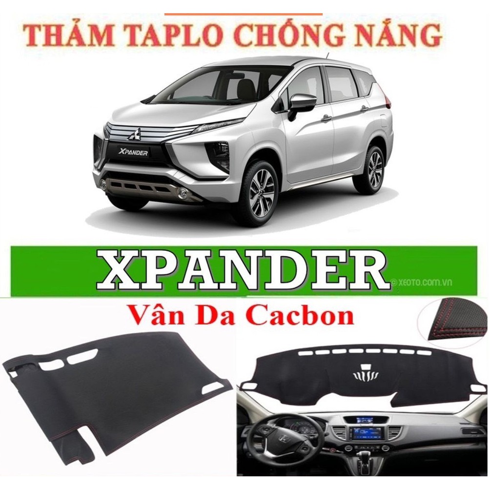 Thảm taplo Xpander da Cacbon chống nóng, chống chói - Giá tại xưởng