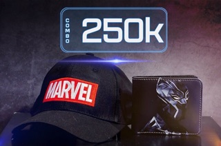 Combo mũ và ví marvel