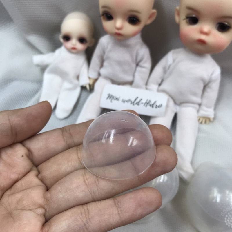 Wig cap silicon cho búp bê BJD 1/12, 1/8, 1/6 Ming, Mong, Meng hỗ trợ giữ tóc giả cho búp bê, wig len.