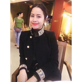 Áo Dạ cổ Đức ren #300k