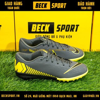 Giày Bóng Đá TQ Mercurial Academy Xám Gót Vàng TF