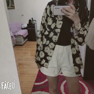 Áo Sơ Mi Hoa Cúc Trắng Ulzzang