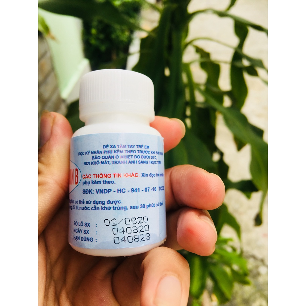 Cloramin B - viên khử khuẩn đồ dùng, tiệt trùng nước lọ 100 viên