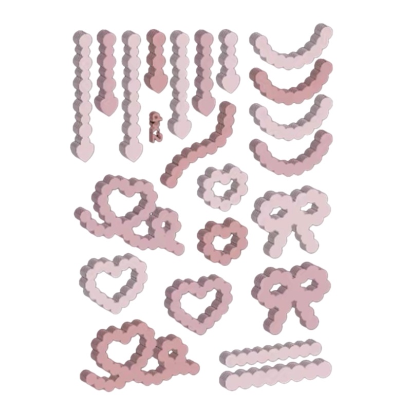 Khuôn Silicone Làm Mặt Dây Chuyền Hình Trái Tim Nhiều Màu Sắc