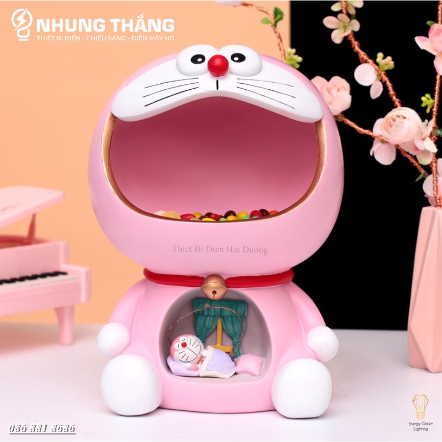 Đèn Ngủ Trang Trí Hình Doraemon Kiêm Đựng Chìa Khoá Bánh Kẹo Phụ Kiện 4 Mẫu Khác Nhau - Trang Trí Căn Phòng Vintage
