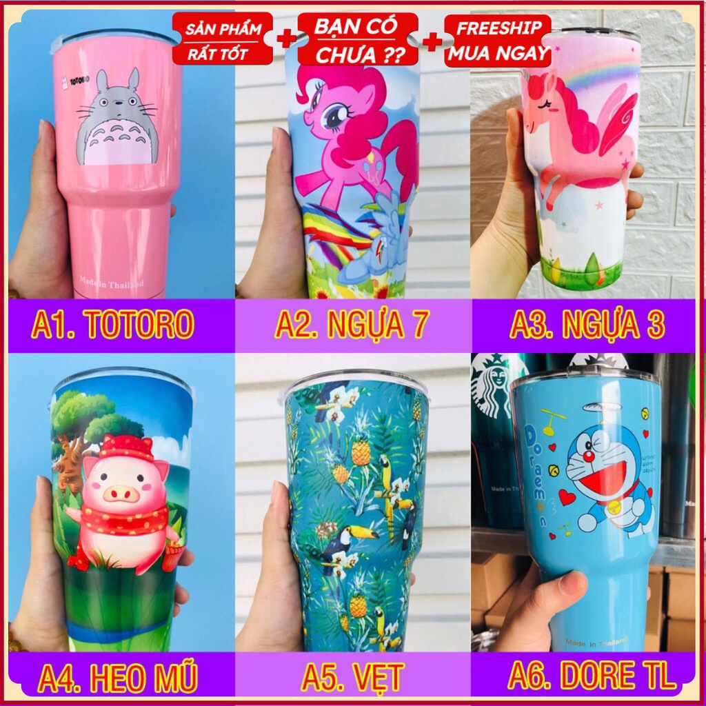 combo 30 ly giữ nhiêt thái lan 900ml ly kèm phụ kiện .