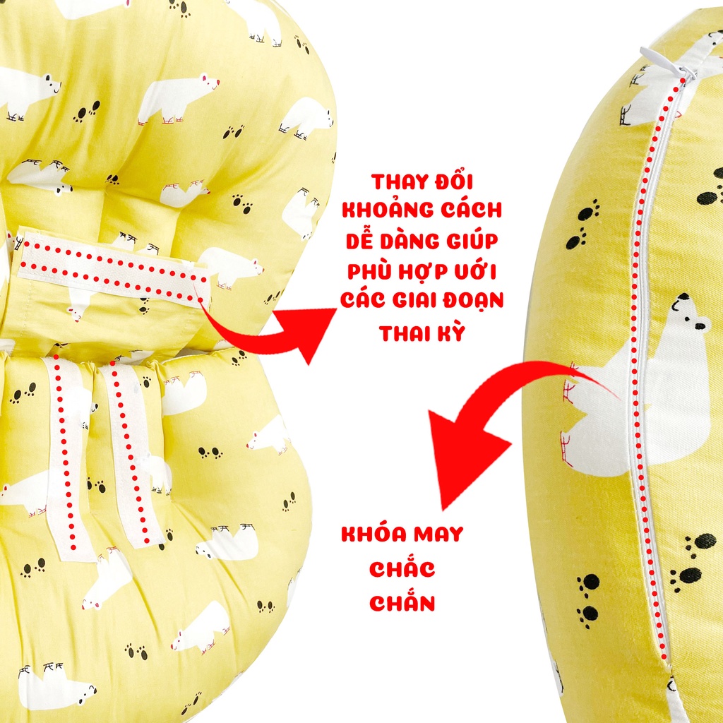 Gối Bầu Cánh Tiên Cao Cấp Mẫu Đa Dạng Chỉnh Được Khoảng Cách Siêu Tiện 213