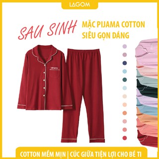 [CAO CẤP] Bộ Mặc Nhà Sau Sinh Cotton Mùa Thu Đông [Video & Ảnh Thật]
