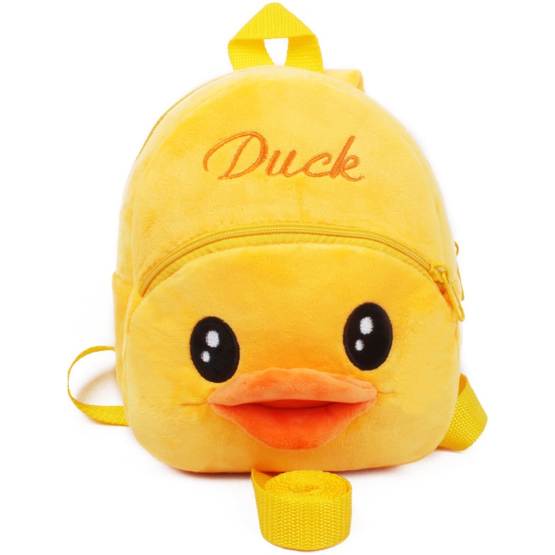 Ba Lô Lông Nhung Hình Thú Hoạt Hình Có Dây Dắt Chống Lạc An Toàn Cho Bé