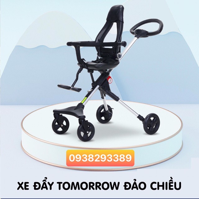 Xe đẩy Tomorrow Sky đảo chiều gấp cực gọn mới nhất