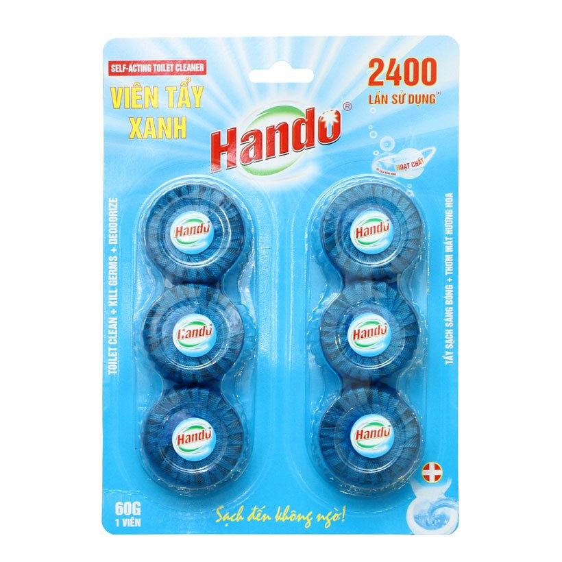 Bộ 5 Vỉ 30 Viên Tẩy Bồn Cầu Hando Tienich168 TI70 (Xanh)