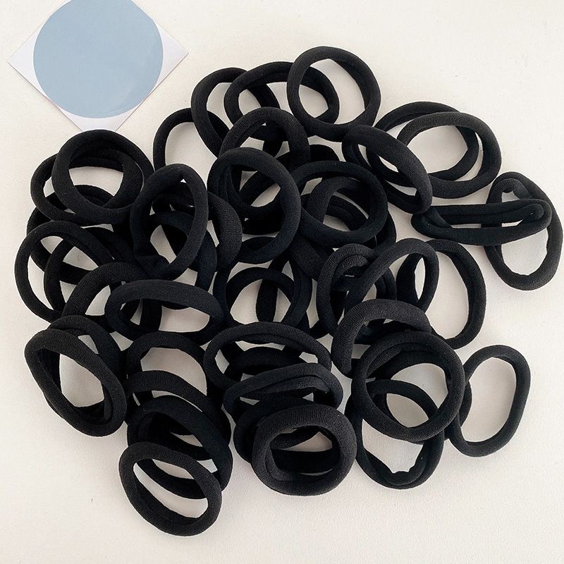 Combo 50 Dây Buộc Tóc Nhiều Màu Kèm Túi Zip - Co Giãn Tốt- Màu Trơn Xinh Xắn