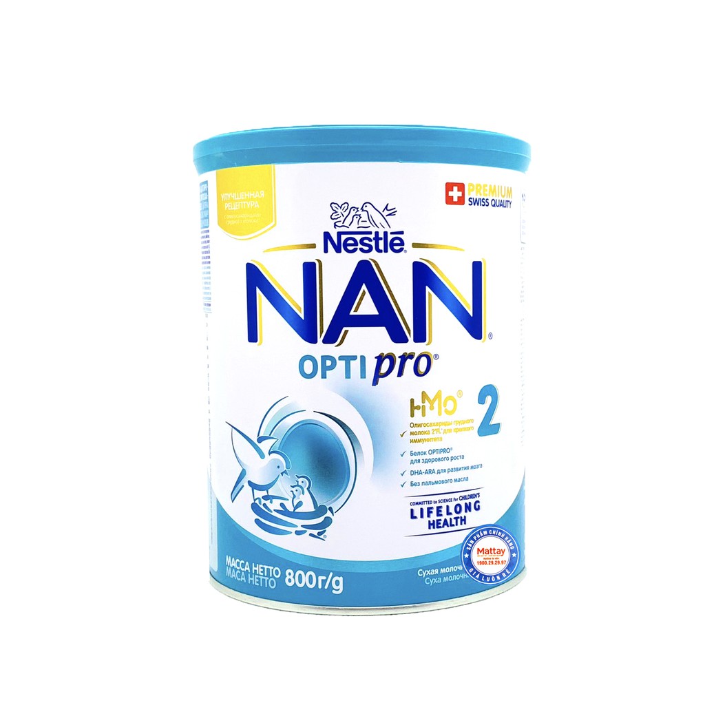 Sữa NAN Nga Số 2 - Lon 800gr - Nội Địa Nga.