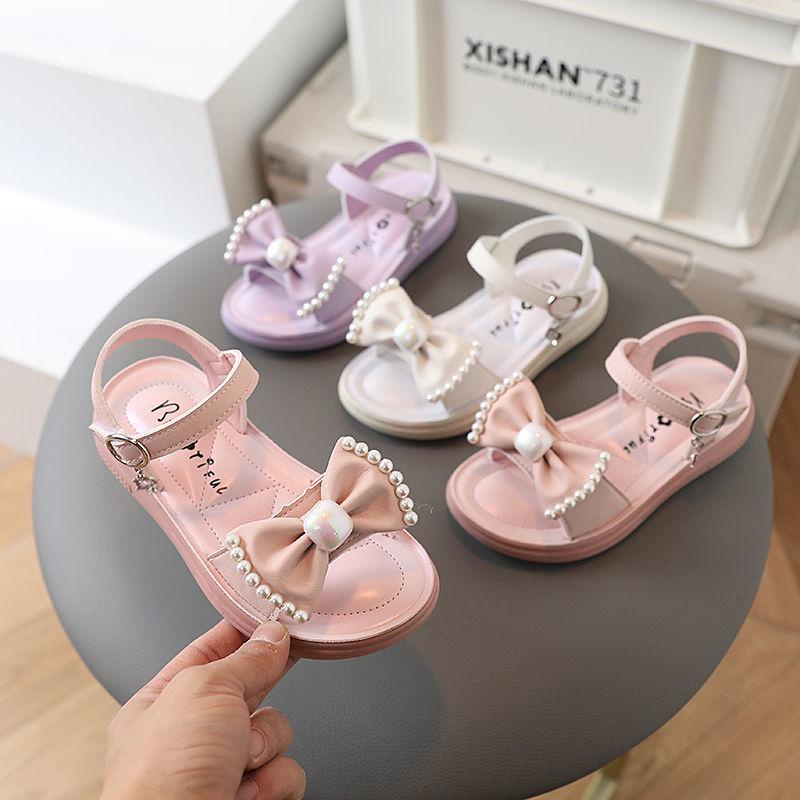 Giày Sandal Nơ Đính Hạt Cực Xịn Kèm Hộp Và Túi Xách