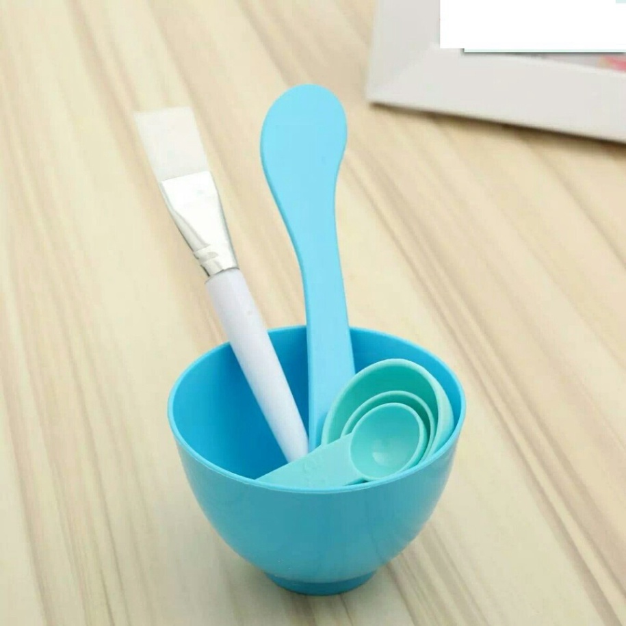 Bộ Bát Trộn Đắp Mặt Nạ 4 Món Kèm Thìa và Cọ Quét Hàng Cao Cấp