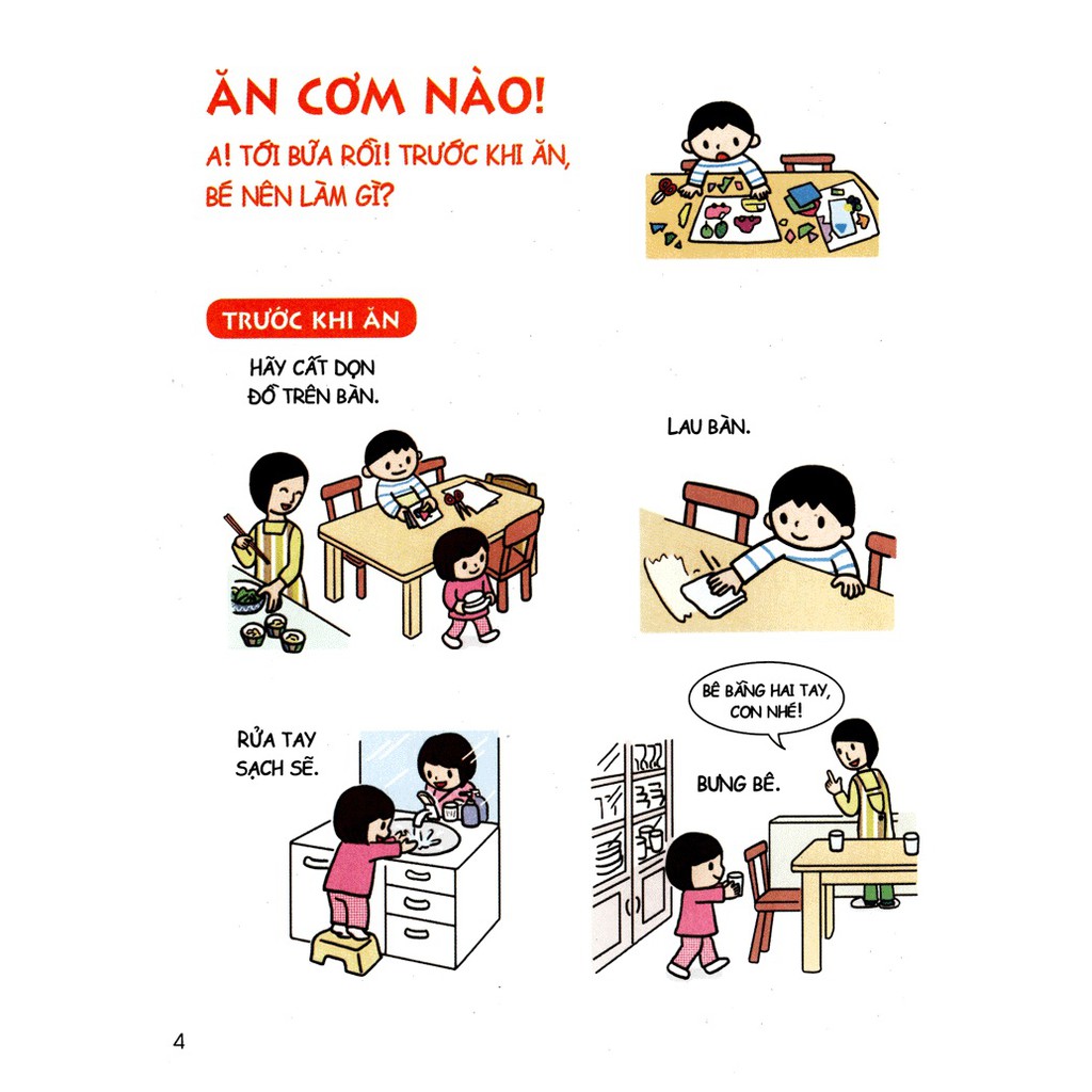 [ Sách ] Cẩm Nang Sinh Hoạt Bằng Tranh Cho Bé Tập 2: Kĩ Năng Khi Ăn Uống (Tái Bản 2019)