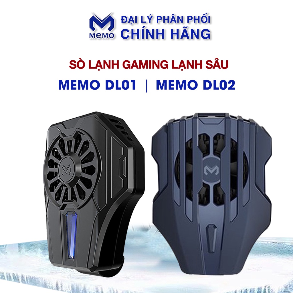 DL01 DL02 quạt tản nhiệt điện thoại chính hãng Memo sò lạnh siêu mát có led RGB
