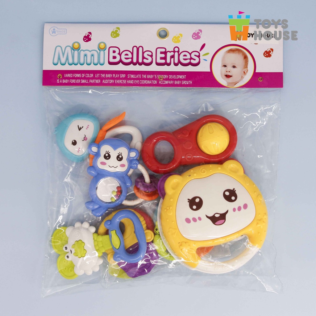 Đồ chơi chơi xúc xắc, lục lạc kèm gặm nướu cho bé - 7 món ToysHouse 776-27