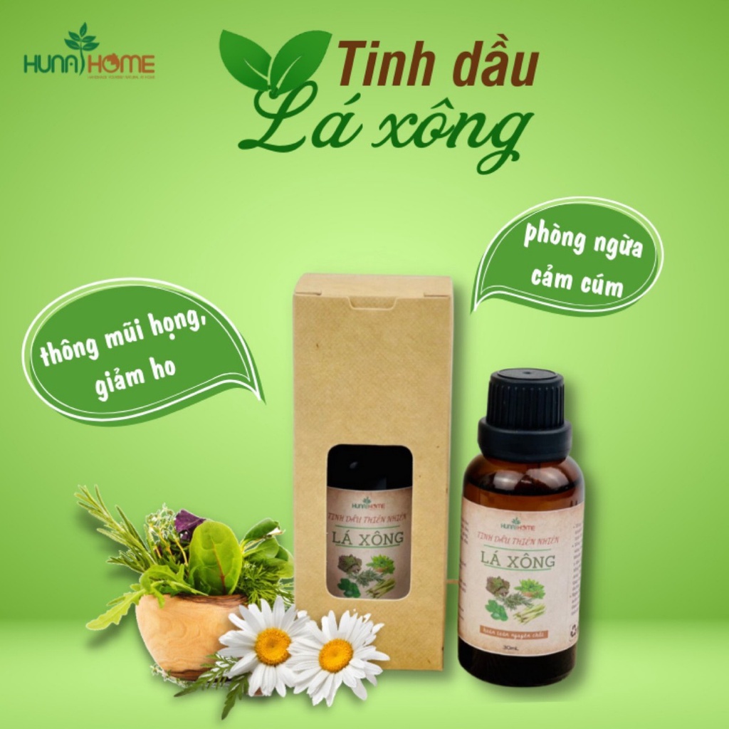 TINH DẦU XÔNG LÁ THẢO DƯỢC - THÔNG MŨI, GIẢI CẢM (30ml)
