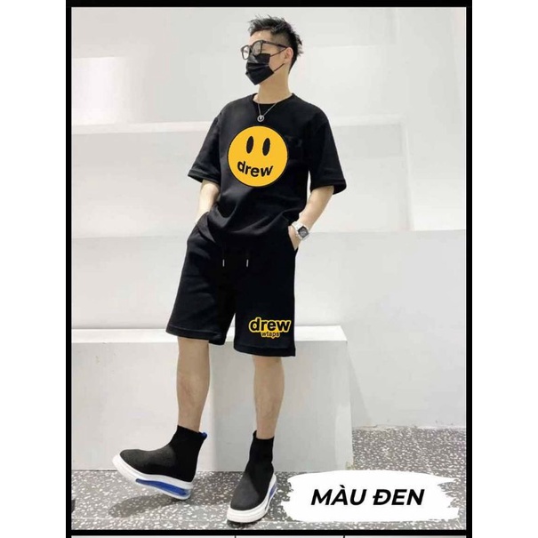Bộ thể thao cao cấp unisex nam nữ,set đồ bộ mặc nhà Drew chất da cá mềm mịn thời trang hàn