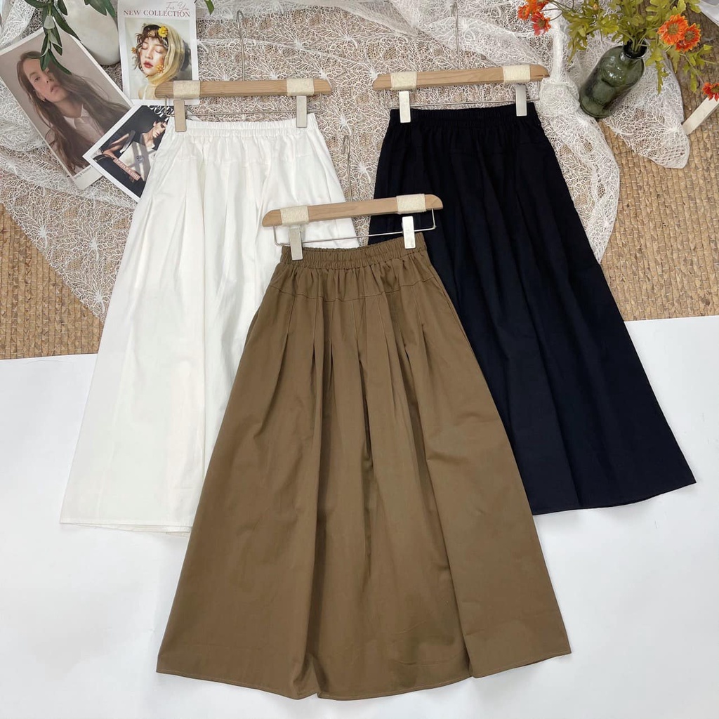 CHÂN VÁY KAKI TRƠN