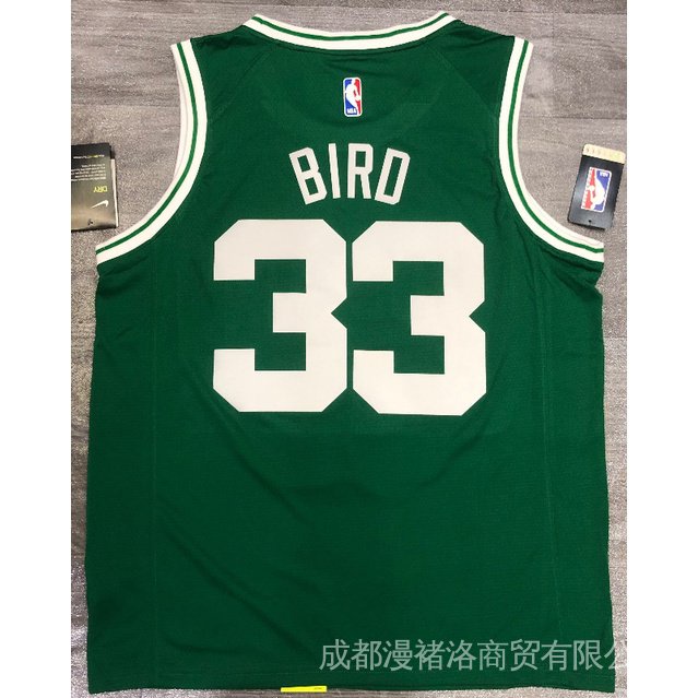Nba jersey Boston Celtics 33# Larry Bird Áo Thun Bóng Rổ Mùa Xanh Lá Thường Mùa Năm 2021 Deh