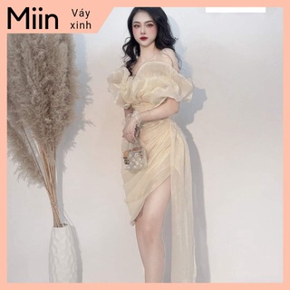 Váy trễ vai body vạt