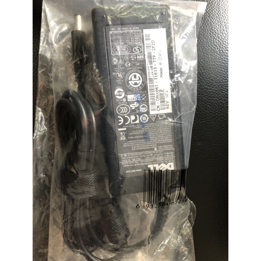 Sạc Laptop Dell Kim Nhỏ 19V 3,34A - Hàng Zin