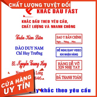 Khắc Con Dấu Tên Rõ Đẹp, Mộc Tên, Dấu Vuông 1-2 Dòng Theo Yêu Cầu Có Sẵn Mực, Hiệu Shiny S222 Chính Hãng