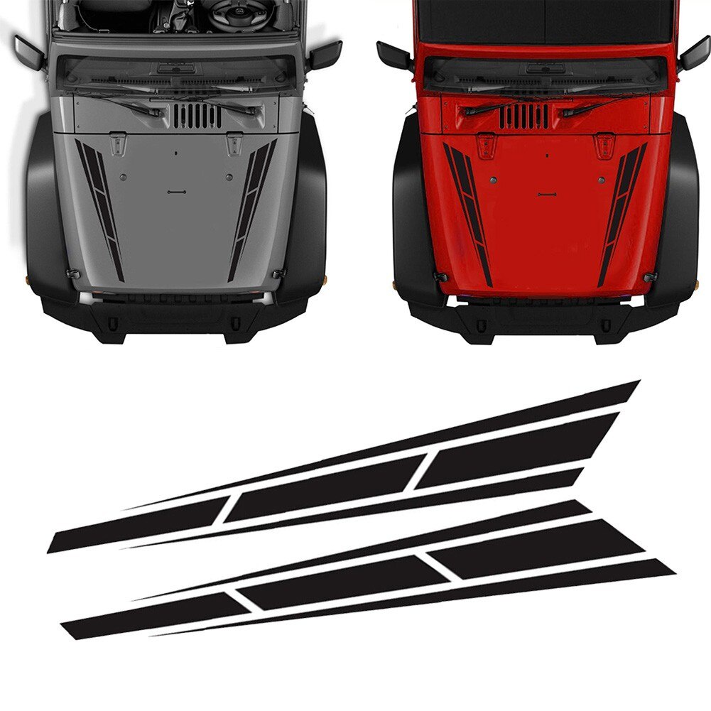 Tem Decal Dán Trang Trí Mui Xe Nắp Capo Ô Tô Kẻ Sọc Thể Thao