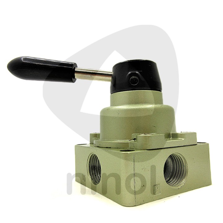 Van gạt tay khí nén 4 cổng 3 vị trí HV 02, 03, 04