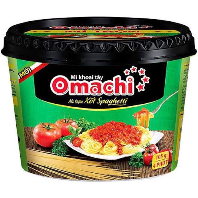 mì trộn omachi sốt tôm phômai trứng muối / sốt spaghetti 105g