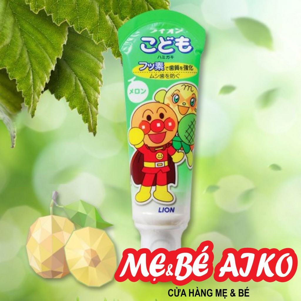 Kem Đánh Răng An Toàn Cho Bé LION Vị Dưa Lưới 40g - Nhật Bản