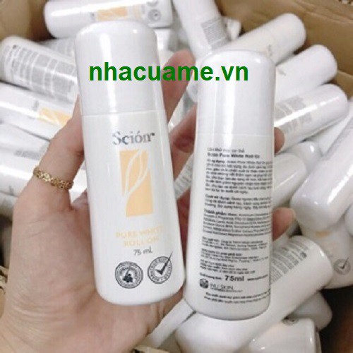 [CHÍNH HÃNG] Lăn nách khử mùi cơ thể Scion Pure White Roll On 75ml, lăn khử mùi hôi nách và giảm mồ hôi hiệu quả