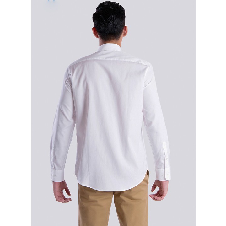 Áo sơ mi nam tay dài công sở Hàn Quốc dáng ôm, vải lụa không nhăn, thấm hút mồ hôi tốt , dễ mặc, basic | BigBuy360 - bigbuy360.vn