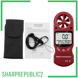 Digital Anemometer Handheld Wind Speed Meter for Measuring Wind Speed Black