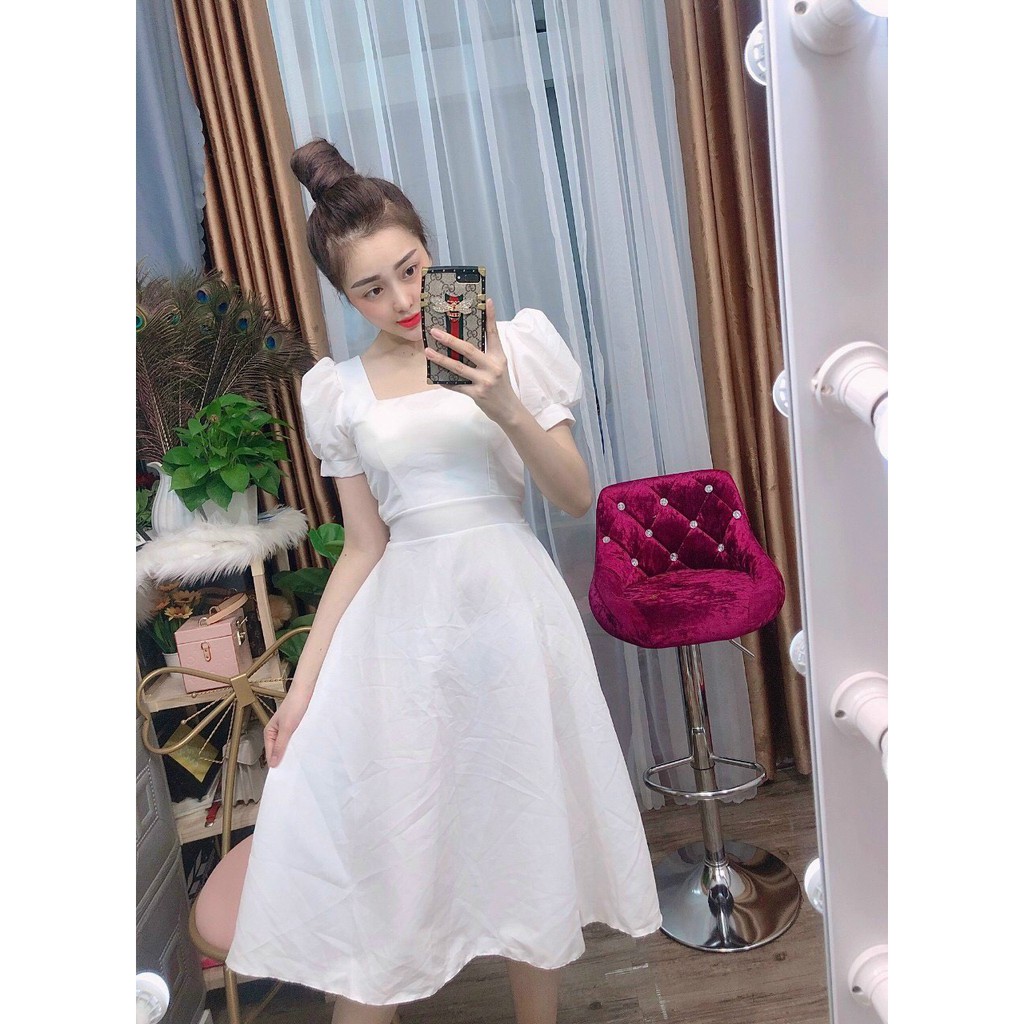 Váy Nữ 💖FREESHIP💖 Đầm Maxi Dự Tiệc Tay Ngắn Thiết Trẻ Trung Sang Chảnh